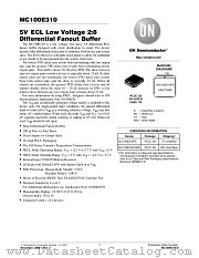 MC100E310FNR2 datasheet pdf ON Semiconductor
