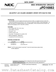 UPD16663N-XXX datasheet pdf NEC
