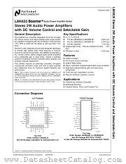 LM4835MT datasheet pdf National Semiconductor