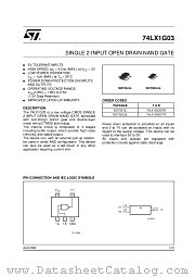 74LX1G03 datasheet pdf ST Microelectronics