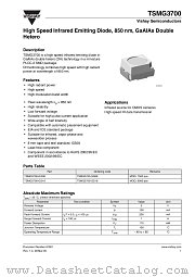 TSMG3700-GS08 datasheet pdf Vishay