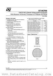 ST19CF68GW40RRMA datasheet pdf ST Microelectronics