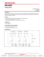 M51326P datasheet pdf Renesas
