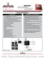 BCM7038 datasheet pdf Broadcom