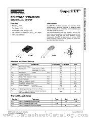 FCA20N60 datasheet pdf Fairchild Semiconductor