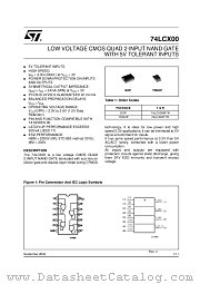 74LCX00 datasheet pdf ST Microelectronics