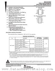 SN74LVC3G07YEPR datasheet pdf Texas Instruments