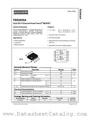 FDS4935A_NL datasheet pdf Fairchild Semiconductor