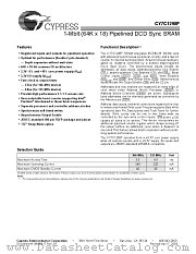 CY7C1298F-133AC datasheet pdf Cypress