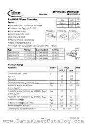 SPB17N80C3 datasheet pdf Infineon