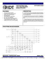 IDT74CBTLV3253PY datasheet pdf IDT