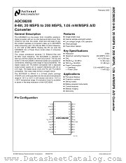 ADC08200CIMT datasheet pdf National Semiconductor