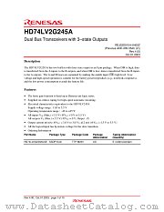 HD74LV2G245A datasheet pdf Renesas