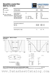 MQF10.7-0750/01 datasheet pdf Vectron