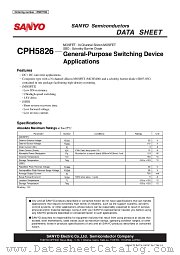 CPH5826 datasheet pdf SANYO