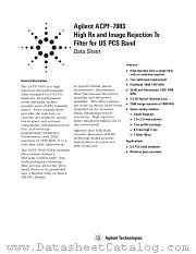 ACPF-7003 datasheet pdf Agilent (Hewlett-Packard)