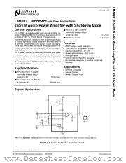 LM4882MM datasheet pdf National Semiconductor