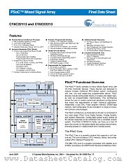 CY8C22213-24PI datasheet pdf Cypress