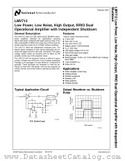 LMV712LDX datasheet pdf National Semiconductor