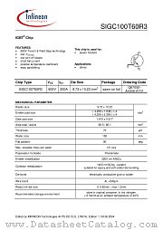 SIGC100T60R3 datasheet pdf Infineon