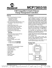 MCP73853 datasheet pdf Microchip