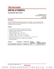 HD74LV1GW07A datasheet pdf Renesas