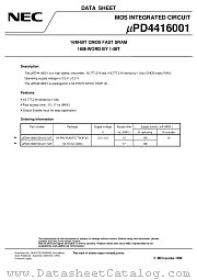 UPD4416001 datasheet pdf NEC