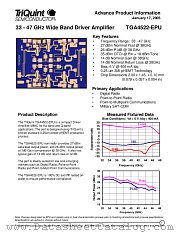 TGA4522-EPU datasheet pdf TriQuint Semiconductor