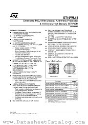 ST19WL18 datasheet pdf ST Microelectronics