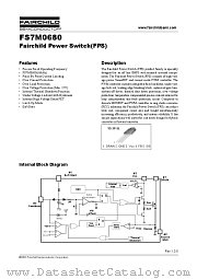 FS7M0680TU datasheet pdf Fairchild Semiconductor