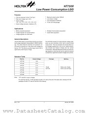 HT7327 datasheet pdf Holtek Semiconductor