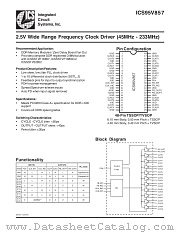 ICS95V857 datasheet pdf Texas Instruments