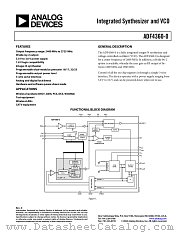 ADF4360-0BCPRL datasheet pdf Analog Devices