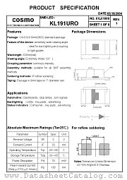 KL191URO datasheet pdf Cosmo Electronics