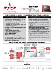 BCM7020 datasheet pdf Broadcom
