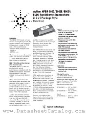 HFBR-5903E datasheet pdf Agilent (Hewlett-Packard)