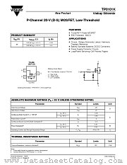 TP0101K datasheet pdf Vishay