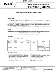 UPD78078GC-XXX-8EU datasheet pdf NEC