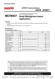 MCH6937 datasheet pdf SANYO