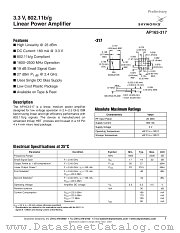 AP163-317 datasheet pdf Skyworks Solutions