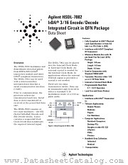 HSDL-7002 datasheet pdf Agilent (Hewlett-Packard)