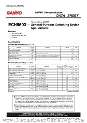 ECH8603 datasheet pdf SANYO