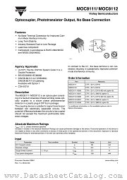 MOC8112-X009 datasheet pdf Vishay
