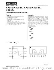 KA2904DTF datasheet pdf Fairchild Semiconductor
