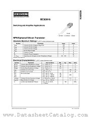 BC63916_D74Z datasheet pdf Fairchild Semiconductor