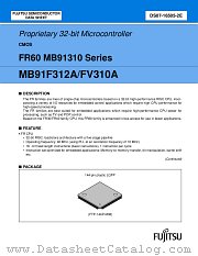MB91F312A datasheet pdf Fujitsu Microelectronics