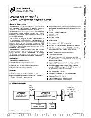 DP83865DVH datasheet pdf National Semiconductor