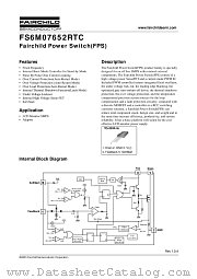 FS6M07652RTCYDT datasheet pdf Fairchild Semiconductor