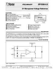 SPX385BM-L-5.0/TR datasheet pdf Sipex Corporation