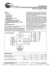 CY7C1062AV33-12BGC datasheet pdf Cypress